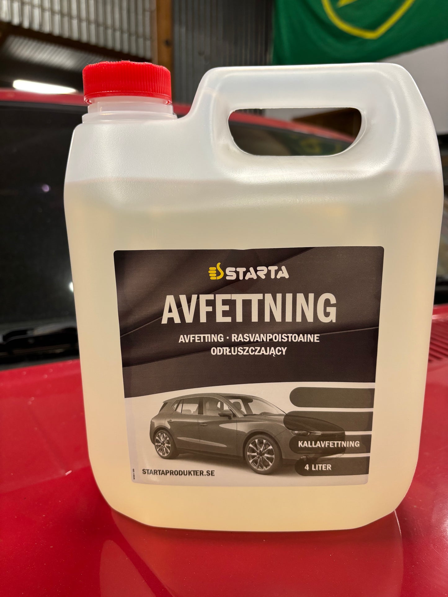 Starta, avfettning, front page