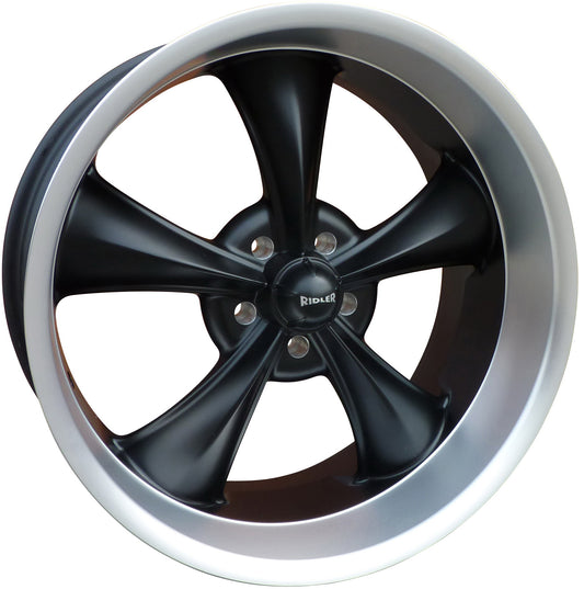 REVOLUTION CLASSIC BLACK, MACHINED LIP, ALUMINIUM (Mopar/Ford 5x114.3)
